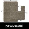 imageGORILLA GRIP Bathroom Rug Sets Soft Chenille 2 Piece Area Rugs Set Toilet Base Mat and 30x20 Carpet Absorbent Microfiber Washable Mats Dry Quickly Home Dcor and Bath Room Accessories GreyLatte