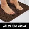 imageGORILLA GRIP Bathroom Rug Sets Soft Chenille 2 Piece Area Rugs Set Toilet Base Mat and 30x20 Carpet Absorbent Microfiber Washable Mats Dry Quickly Home Dcor and Bath Room Accessories GreyBrown