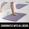 imageGORILLA GRIP Bathroom Rug Sets Soft Chenille 2 Piece Area Rugs Set Toilet Base Mat and 30x20 Carpet Absorbent Microfiber Washable Mats Dry Quickly Home Dcor and Bath Room Accessories GreyLight Purple