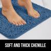 imageGORILLA GRIP Bathroom Rug Sets Soft Chenille 2 Piece Area Rugs Set Toilet Base Mat and 30x20 Carpet Absorbent Microfiber Washable Mats Dry Quickly Home Dcor and Bath Room Accessories GreyBlue