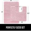 imageGORILLA GRIP Bathroom Rug Sets Soft Chenille 2 Piece Area Rugs Set Toilet Base Mat and 30x20 Carpet Absorbent Microfiber Washable Mats Dry Quickly Home Dcor and Bath Room Accessories GreyLight Pink