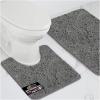 imageGORILLA GRIP Bathroom Rug Sets Soft Chenille 2 Piece Area Rugs Set Toilet Base Mat and 30x20 Carpet Absorbent Microfiber Washable Mats Dry Quickly Home Dcor and Bath Room Accessories GreyGrey