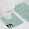 imageGORILLA GRIP Bathroom Rug Sets Soft Chenille 2 Piece Area Rugs Set Toilet Base Mat and 30x20 Carpet Absorbent Microfiber Washable Mats Dry Quickly Home Dcor and Bath Room Accessories GreySeablue