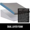 imageGORILLA GRIP Bed Wedge Pillow for Sleeping Soft Dual Layer Memory Foam Stay in Place Dots Breathable Ergonomic Headboard Triangle Sleep Support Reading Elevation Anti Snoring 12in WhiteSoft Gray