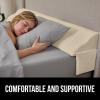 imageGORILLA GRIP Bed Wedge Pillow for Sleeping Soft Dual Layer Memory Foam Stay in Place Dots Breathable Ergonomic Headboard Triangle Sleep Support Reading Elevation Anti Snoring 12in WhiteCream