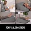 imageGORILLA GRIP Bed Wedge Pillow for Sleeping Soft Dual Layer Memory Foam Stay in Place Dots Breathable Ergonomic Headboard Triangle Sleep Support Reading Elevation Anti Snoring 12in WhiteSoft Gray