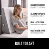 imageGORILLA GRIP Bed Wedge Pillow for Sleeping Soft Dual Layer Memory Foam Stay in Place Dots Breathable Ergonomic Headboard Triangle Sleep Support Reading Elevation Anti Snoring 12in WhiteWhiteGray