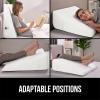 imageGORILLA GRIP Bed Wedge Pillow for Sleeping Soft Dual Layer Memory Foam Stay in Place Dots Breathable Ergonomic Headboard Triangle Sleep Support Reading Elevation Anti Snoring 12in WhiteWhite