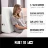 imageGORILLA GRIP Bed Wedge Pillow for Sleeping Soft Dual Layer Memory Foam Stay in Place Dots Breathable Ergonomic Headboard Triangle Sleep Support Reading Elevation Anti Snoring 12in WhiteWhite