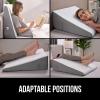 imageGORILLA GRIP Bed Wedge Pillow for Sleeping Soft Dual Layer Memory Foam Stay in Place Dots Breathable Ergonomic Headboard Triangle Sleep Support Reading Elevation Anti Snoring 12in WhiteWhiteGray