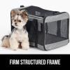 imageGORILLA GRIP Cat Carrier Travel Bag Up to 15 Lbs Soft Collapsible Small Dog Carriers Top and Side Entry Breathable Mesh Grip Feet on Underside Cozy Washable Waterproof Pad Portable Kennel GrayGray