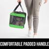 imageGORILLA GRIP Cat Carrier Travel Bag Up to 15 Lbs Soft Collapsible Small Dog Carriers Top and Side Entry Breathable Mesh Grip Feet on Underside Cozy Washable Waterproof Pad Portable Kennel GrayLight Green