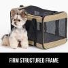 imageGORILLA GRIP Cat Carrier Travel Bag Up to 15 Lbs Soft Collapsible Small Dog Carriers Top and Side Entry Breathable Mesh Grip Feet on Underside Cozy Washable Waterproof Pad Portable Kennel GrayBeige
