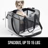 imageGORILLA GRIP Cat Carrier Travel Bag Up to 15 Lbs Soft Collapsible Small Dog Carriers Top and Side Entry Breathable Mesh Grip Feet on Underside Cozy Washable Waterproof Pad Portable Kennel GrayGray