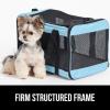 imageGORILLA GRIP Cat Carrier Travel Bag Up to 15 Lbs Soft Collapsible Small Dog Carriers Top and Side Entry Breathable Mesh Grip Feet on Underside Cozy Washable Waterproof Pad Portable Kennel GrayBlue