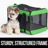 imageGORILLA GRIP Cat Carrier Travel Bag Up to 15 Lbs Soft Collapsible Small Dog Carriers Top and Side Entry Breathable Mesh Grip Feet on Underside Cozy Washable Waterproof Pad Portable Kennel GrayLight Green