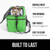 imageGORILLA GRIP Cat Carrier Travel Bag Up to 15 Lbs Soft Collapsible Small Dog Carriers Top and Side Entry Breathable Mesh Grip Feet on Underside Cozy Washable Waterproof Pad Portable Kennel GrayLight Green