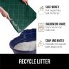 imageGORILLA GRIP Cat Litter Box Mat 35x23 Water Resistant US Designed Kitty Litter Trapping Mats Easy to Clean Scatter Control Less Mess and Clean Floors Kitten Supplies for Indoor Cats GrayHunter Green