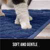 imageGORILLA GRIP Cat Litter Box Mat 35x23 Water Resistant US Designed Kitty Litter Trapping Mats Easy to Clean Scatter Control Less Mess and Clean Floors Kitten Supplies for Indoor Cats GrayNavy