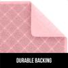 imageGORILLA GRIP Cat Litter Box Mat 35x23 Water Resistant US Designed Kitty Litter Trapping Mats Easy to Clean Scatter Control Less Mess and Clean Floors Kitten Supplies for Indoor Cats GrayLight Pink