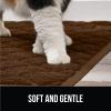 imageGORILLA GRIP Cat Litter Box Mat 35x23 Water Resistant US Designed Kitty Litter Trapping Mats Easy to Clean Scatter Control Less Mess and Clean Floors Kitten Supplies for Indoor Cats GrayBrown