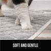 imageGORILLA GRIP Cat Litter Box Mat 35x23 Water Resistant US Designed Kitty Litter Trapping Mats Easy to Clean Scatter Control Less Mess and Clean Floors Kitten Supplies for Indoor Cats GrayLight Gray