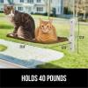 imageGORILLA GRIP Cat Window Perch Foldable Cat Window Hammock Bed with 6 Large Suction Cups Cordless Indoor Wall Shelves Strong Metal Frame Holds 40lbs Reversible Washable Sherpa Cover Large GrayBrown