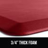 imageGORILLA GRIP Comfortable Cushioned Kitchen Mats for Floor 39x20 Waterproof and Stain Resistant Soft Top 34 Inch Thick Ergonomic Standing Desk Anti Fatigue Mat Foam Supports Ankles and Feet BlackRed