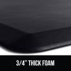 imageGORILLA GRIP Comfortable Cushioned Kitchen Mats for Floor 39x20 Waterproof and Stain Resistant Soft Top 34 Inch Thick Ergonomic Standing Desk Anti Fatigue Mat Foam Supports Ankles and Feet BlackBlack