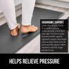 imageGORILLA GRIP Comfortable Cushioned Kitchen Mats for Floor 39x20 Waterproof and Stain Resistant Soft Top 34 Inch Thick Ergonomic Standing Desk Anti Fatigue Mat Foam Supports Ankles and Feet BlackCharcoal