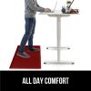 imageGORILLA GRIP Comfortable Cushioned Kitchen Mats for Floor 39x20 Waterproof and Stain Resistant Soft Top 34 Inch Thick Ergonomic Standing Desk Anti Fatigue Mat Foam Supports Ankles and Feet BlackRed
