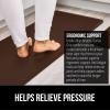 imageGORILLA GRIP Comfortable Cushioned Kitchen Mats for Floor 39x20 Waterproof and Stain Resistant Soft Top 34 Inch Thick Ergonomic Standing Desk Anti Fatigue Mat Foam Supports Ankles and Feet BlackBrown