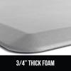 imageGORILLA GRIP Comfortable Cushioned Kitchen Mats for Floor 39x20 Waterproof and Stain Resistant Soft Top 34 Inch Thick Ergonomic Standing Desk Anti Fatigue Mat Foam Supports Ankles and Feet BlackLight Gray