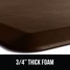 imageGORILLA GRIP Comfortable Cushioned Kitchen Mats for Floor 39x20 Waterproof and Stain Resistant Soft Top 34 Inch Thick Ergonomic Standing Desk Anti Fatigue Mat Foam Supports Ankles and Feet BlackBrown