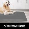 imageGORILLA GRIP Comfortable Cushioned Kitchen Mats for Floor 39x20 Waterproof and Stain Resistant Soft Top 34 Inch Thick Ergonomic Standing Desk Anti Fatigue Mat Foam Supports Ankles and Feet BlackGrey