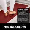 imageGORILLA GRIP Comfortable Cushioned Kitchen Mats for Floor 39x20 Waterproof and Stain Resistant Soft Top 34 Inch Thick Ergonomic Standing Desk Anti Fatigue Mat Foam Supports Ankles and Feet BlackRed
