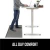 imageGORILLA GRIP Comfortable Cushioned Kitchen Mats for Floor 39x20 Waterproof and Stain Resistant Soft Top 34 Inch Thick Ergonomic Standing Desk Anti Fatigue Mat Foam Supports Ankles and Feet BlackGrey