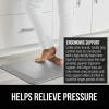imageGORILLA GRIP Comfortable Cushioned Kitchen Mats for Floor 39x20 Waterproof and Stain Resistant Soft Top 34 Inch Thick Ergonomic Standing Desk Anti Fatigue Mat Foam Supports Ankles and Feet BlackLight Gray