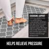 imageGORILLA GRIP Comfortable Cushioned Kitchen Mats for Floor 39x20 Waterproof and Stain Resistant Soft Top 34 Inch Thick Ergonomic Standing Desk Anti Fatigue Mat Foam Supports Ankles and Feet BlackGreyWhite