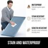 imageGORILLA GRIP Comfortable Cushioned Kitchen Mats for Floor 39x20 Waterproof and Stain Resistant Soft Top 34 Inch Thick Ergonomic Standing Desk Anti Fatigue Mat Foam Supports Ankles and Feet BlackSky Blue