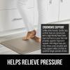 imageGORILLA GRIP Comfortable Cushioned Kitchen Mats for Floor 39x20 Waterproof and Stain Resistant Soft Top 34 Inch Thick Ergonomic Standing Desk Anti Fatigue Mat Foam Supports Ankles and Feet BlackTaupe
