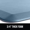 imageGORILLA GRIP Comfortable Cushioned Kitchen Mats for Floor 39x20 Waterproof and Stain Resistant Soft Top 34 Inch Thick Ergonomic Standing Desk Anti Fatigue Mat Foam Supports Ankles and Feet BlackSky Blue