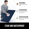 imageGORILLA GRIP Comfortable Cushioned Kitchen Mats for Floor 39x20 Waterproof and Stain Resistant Soft Top 34 Inch Thick Ergonomic Standing Desk Anti Fatigue Mat Foam Supports Ankles and Feet BlackNavy