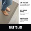 imageGORILLA GRIP Comfortable Cushioned Kitchen Mats for Floor 39x20 Waterproof and Stain Resistant Soft Top 34 Inch Thick Ergonomic Standing Desk Anti Fatigue Mat Foam Supports Ankles and Feet BlackTaupe