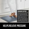 imageGORILLA GRIP Comfortable Cushioned Kitchen Mats for Floor 39x20 Waterproof and Stain Resistant Soft Top 34 Inch Thick Ergonomic Standing Desk Anti Fatigue Mat Foam Supports Ankles and Feet BlackCharcoal