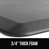 imageGORILLA GRIP Comfortable Cushioned Kitchen Mats for Floor 39x20 Waterproof and Stain Resistant Soft Top 34 Inch Thick Ergonomic Standing Desk Anti Fatigue Mat Foam Supports Ankles and Feet BlackGrey