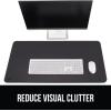 imageGORILLA GRIP Desk Mat Non Slip and Heat Resistant Mouse Pad Soft PU Leather Pads Dual Sided Blotter Desktop Protector Covers for Home Office Keyboard Laptop Computer and Writing 236x137 Black