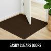 imageGORILLA GRIP Dirt Grabber Mesh Doormat LowProfile Stain and Fade Resistant Heavy Duty Quick Dry Striped Doormats Mats for Indoor or Outdoor Entry Shoe Scraper Garage Entrance Mat 47x35 Dark GrayBrown
