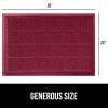 imageGORILLA GRIP Dirt Grabber Mesh Doormat LowProfile Stain and Fade Resistant Heavy Duty Quick Dry Striped Doormats Mats for Indoor or Outdoor Entry Shoe Scraper Garage Entrance Mat 47x35 Dark GrayBurgundy Wine