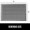 imageGORILLA GRIP Dirt Grabber Mesh Doormat LowProfile Stain and Fade Resistant Heavy Duty Quick Dry Striped Doormats Mats for Indoor or Outdoor Entry Shoe Scraper Garage Entrance Mat 47x35 Dark GrayGrey